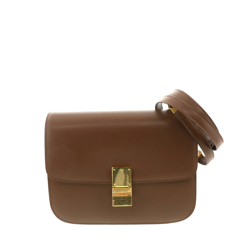 CELINE Classic Box Bag Shoulder Bag Camel Brown